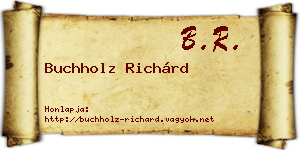 Buchholz Richárd névjegykártya