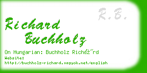 richard buchholz business card